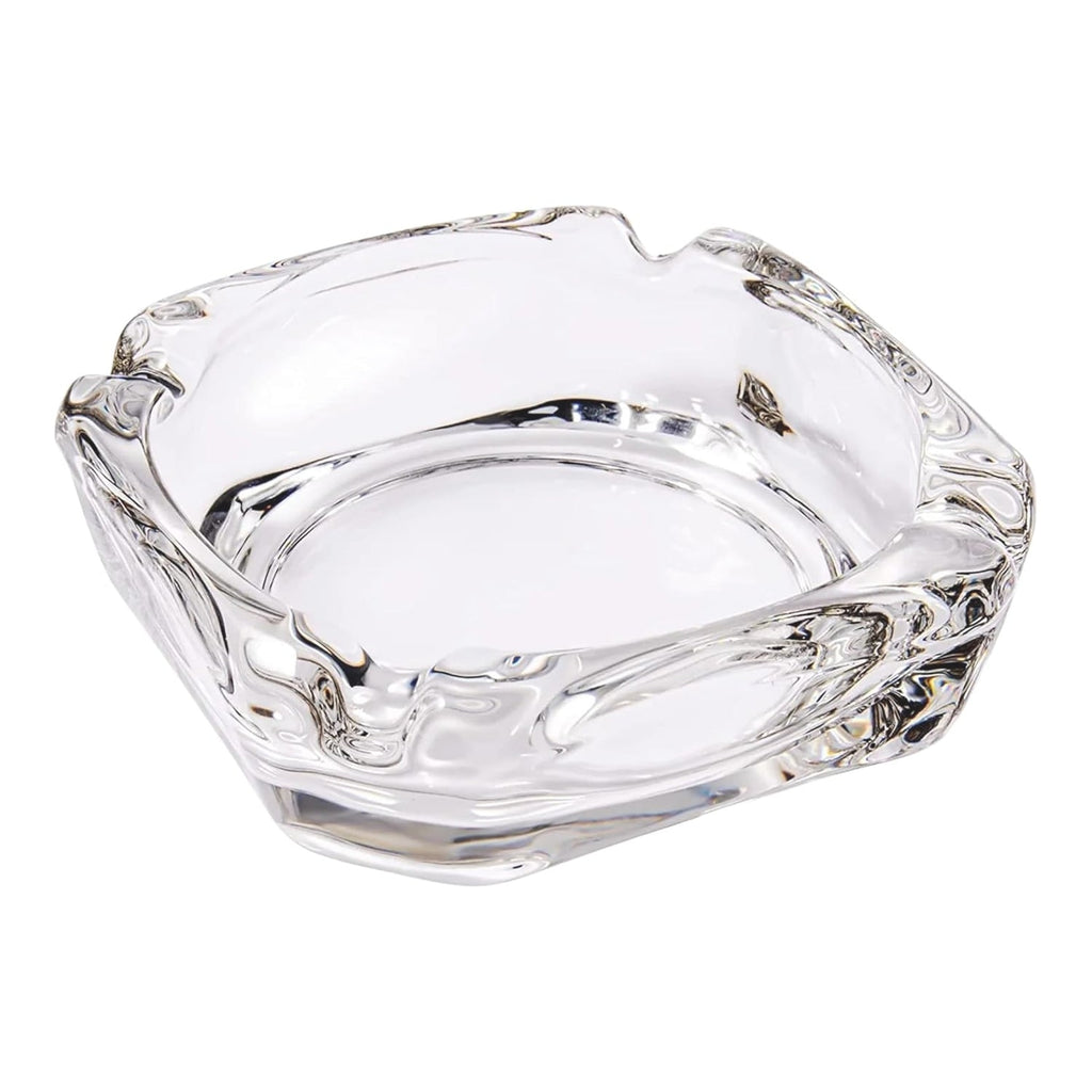 Glass Brunswick Crystal Quality Cigar Cigarette Ashtray Round Tabletop for Home Office Indoor Outdoor Home Decor