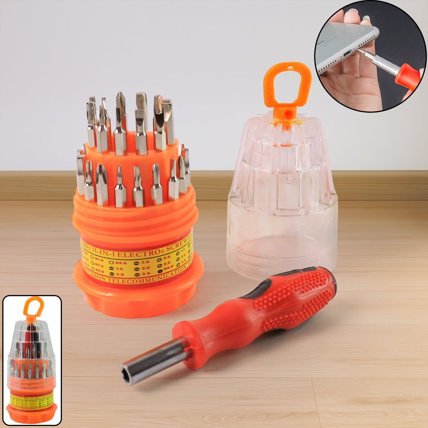 9110 (SET OF 4PC) SCREWDRIVER SET, STEEL 31 IN 1 WITH – ShopZilla