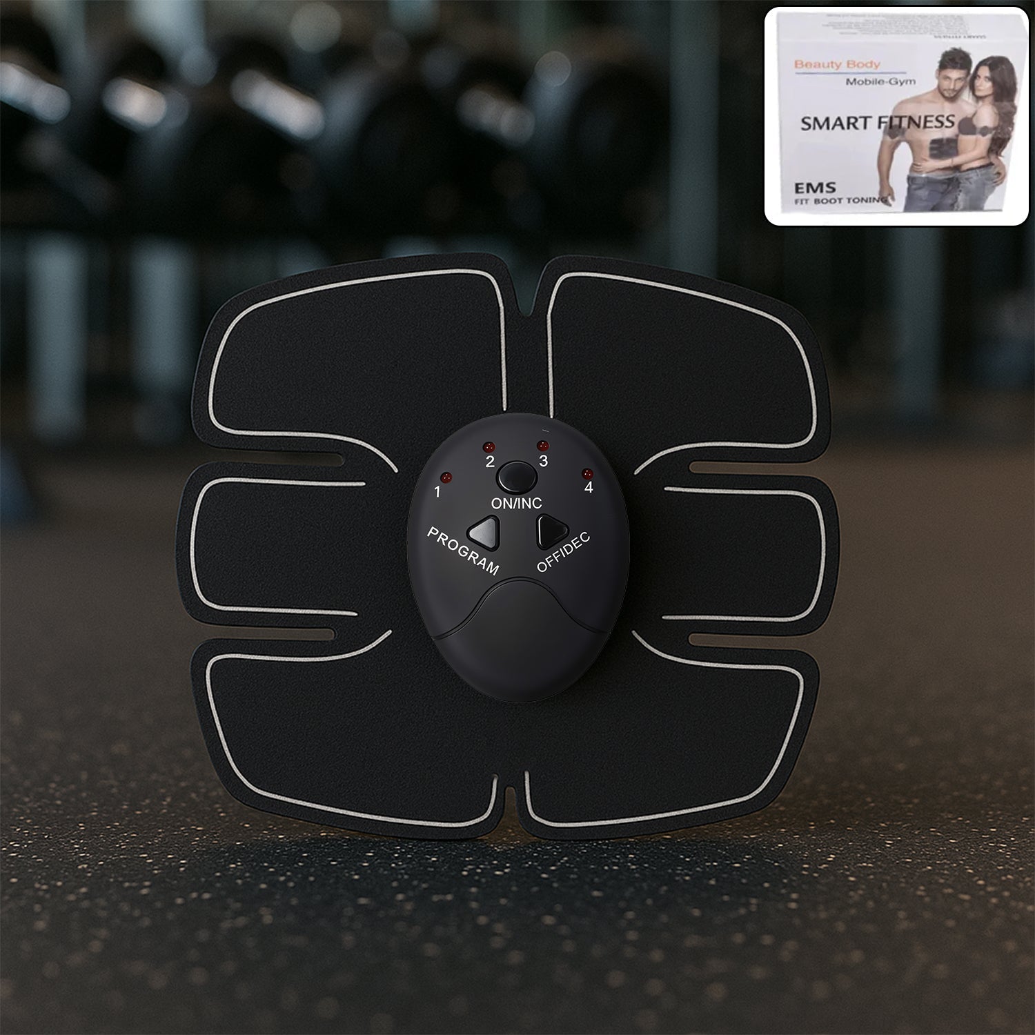 Wireless 6-Pack Abs Stimulator – Rechargeable Vibrating Muscle Exerciser & Body Massager for Abdominal Training