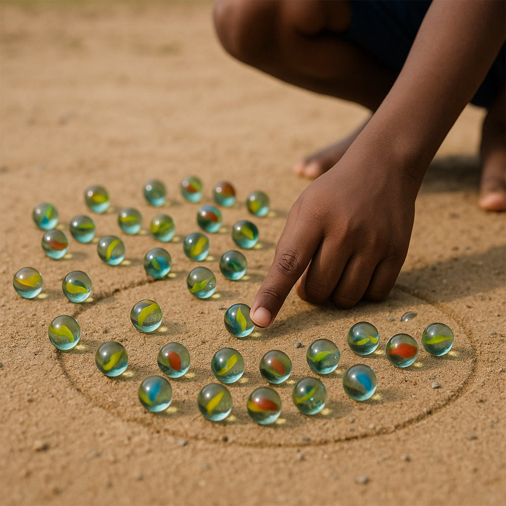 Glass Marbles for Kids Approx 35 (35 in 1)