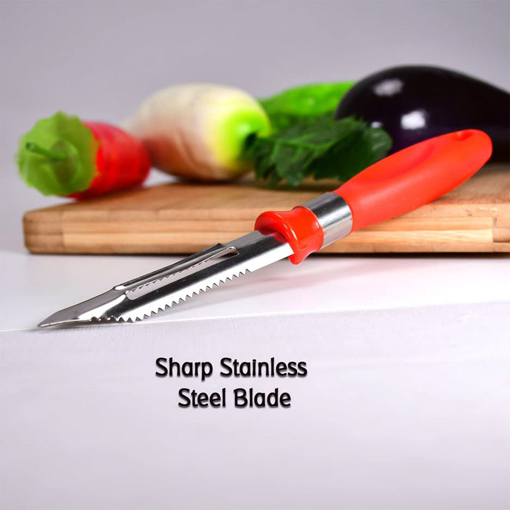 Multipurpose 2-in-1 Stainless Steel Knife & Peeler (1 Pc)