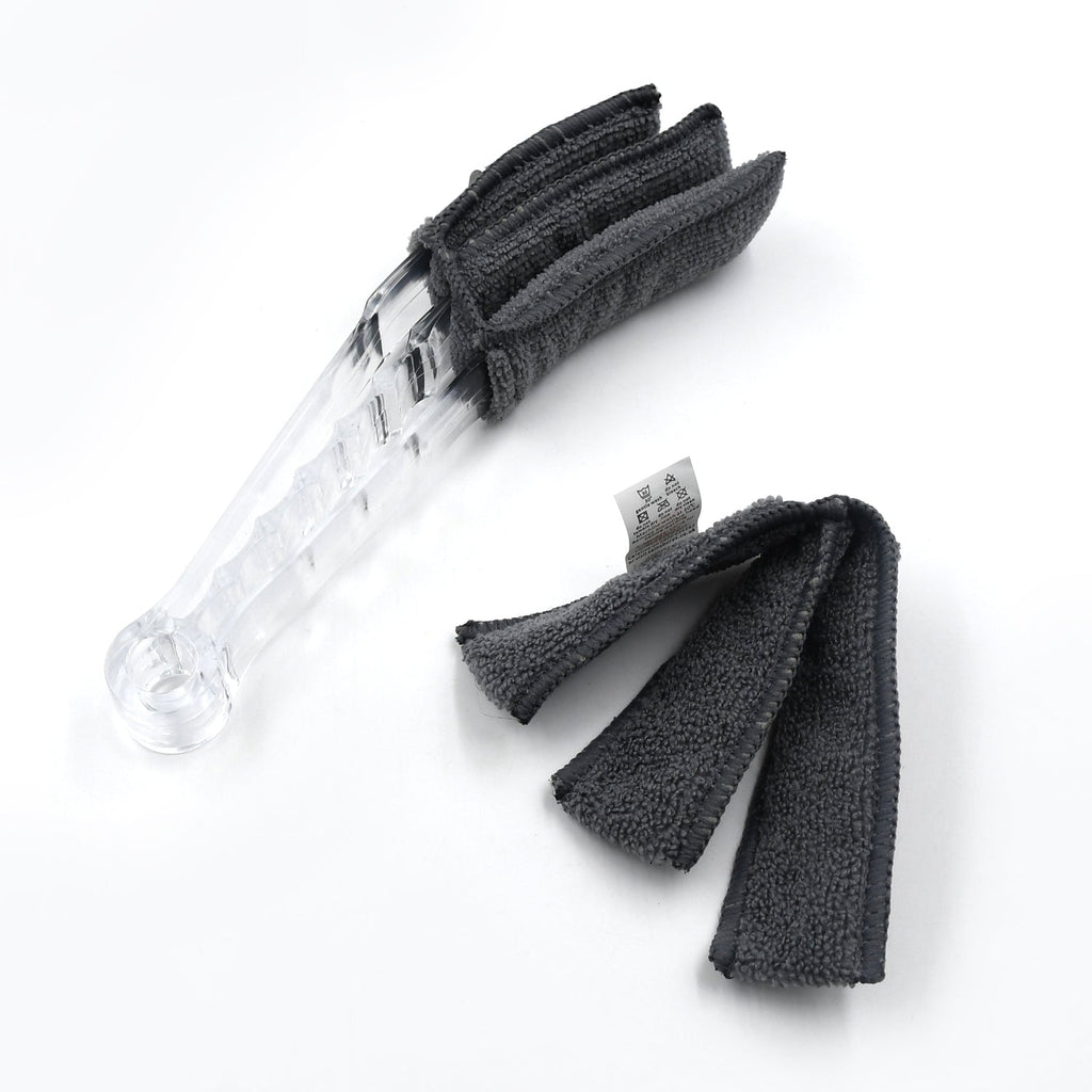 Window Blind Cleaner Brush with Microfiber Sleeves – Dusting Tool for Shutters & AC (1 Pc)