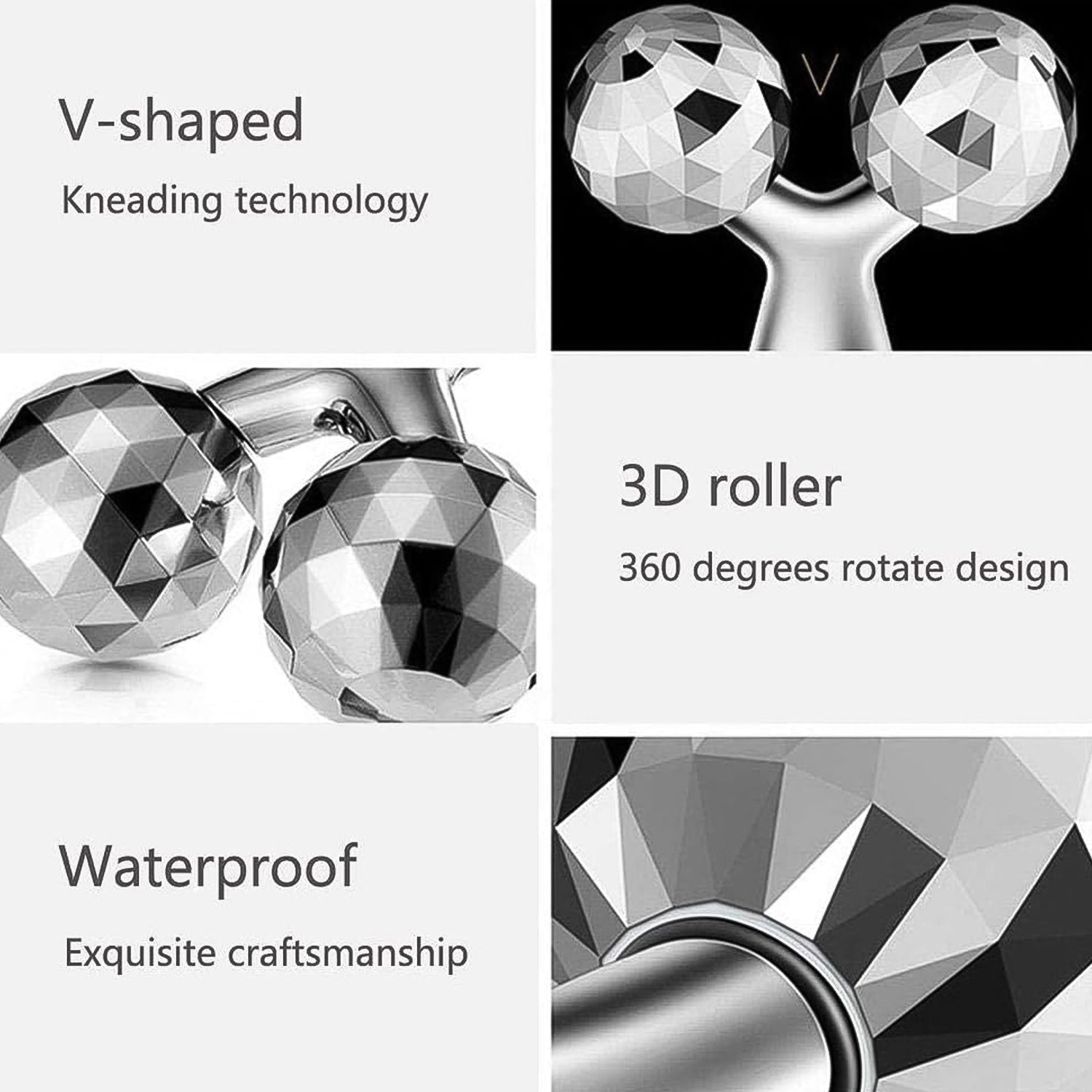 Handheld 3D Roller Face and Body Massager