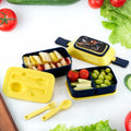 5621 Double Layer Lunch Box Stylish Lid Lunch Box With Fork & Spoon Lunch Box For Children School Lunch Box 