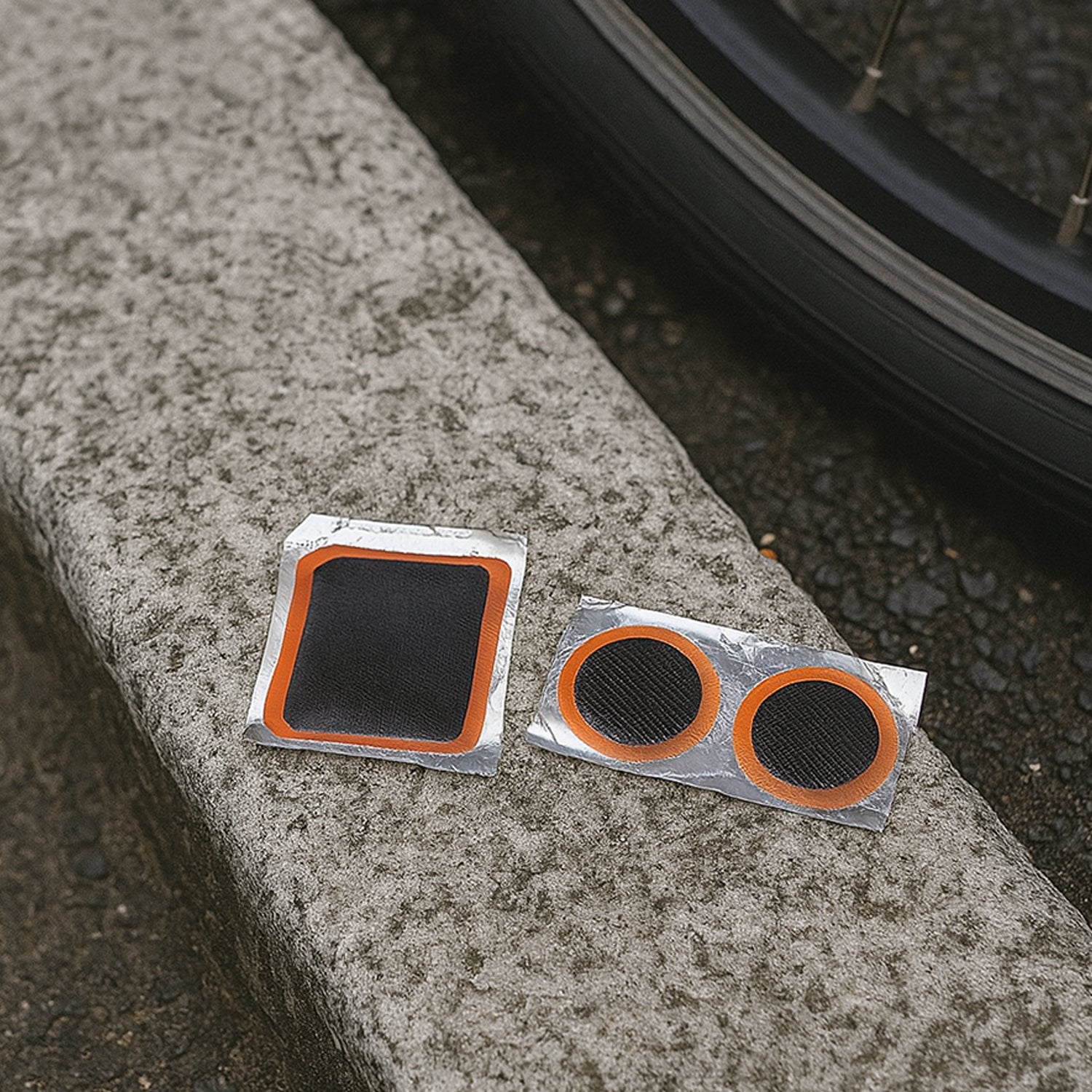 Bicycle Tire Repair Kit Puncture Repair Set with Adhesive Portable Tools (Mix Design / 1 Set)