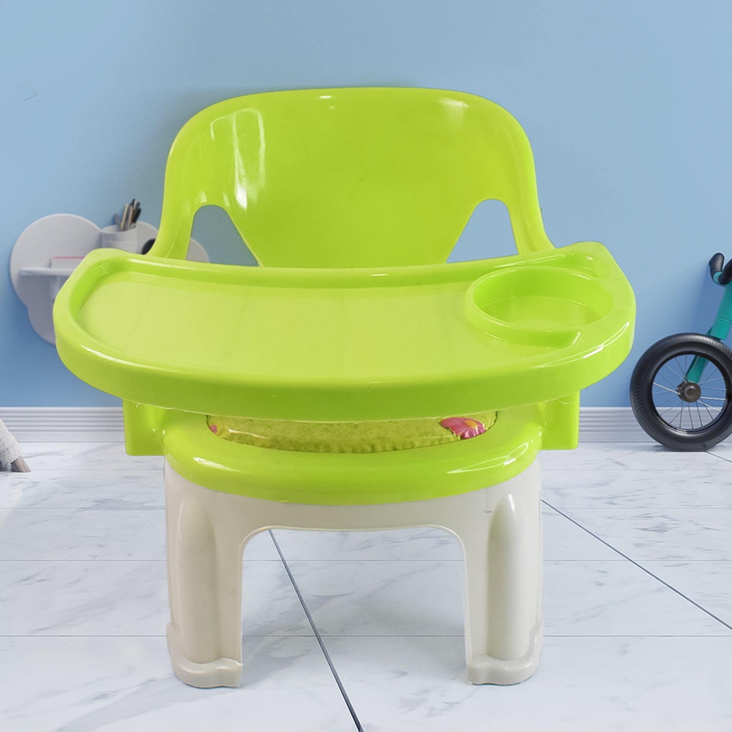 Baby Chair, with Tray Strong and Durable Plastic Chair for Kids/Plastic School Study Chair/Feeding Chair for Kids, Portable High Chair for Kids
