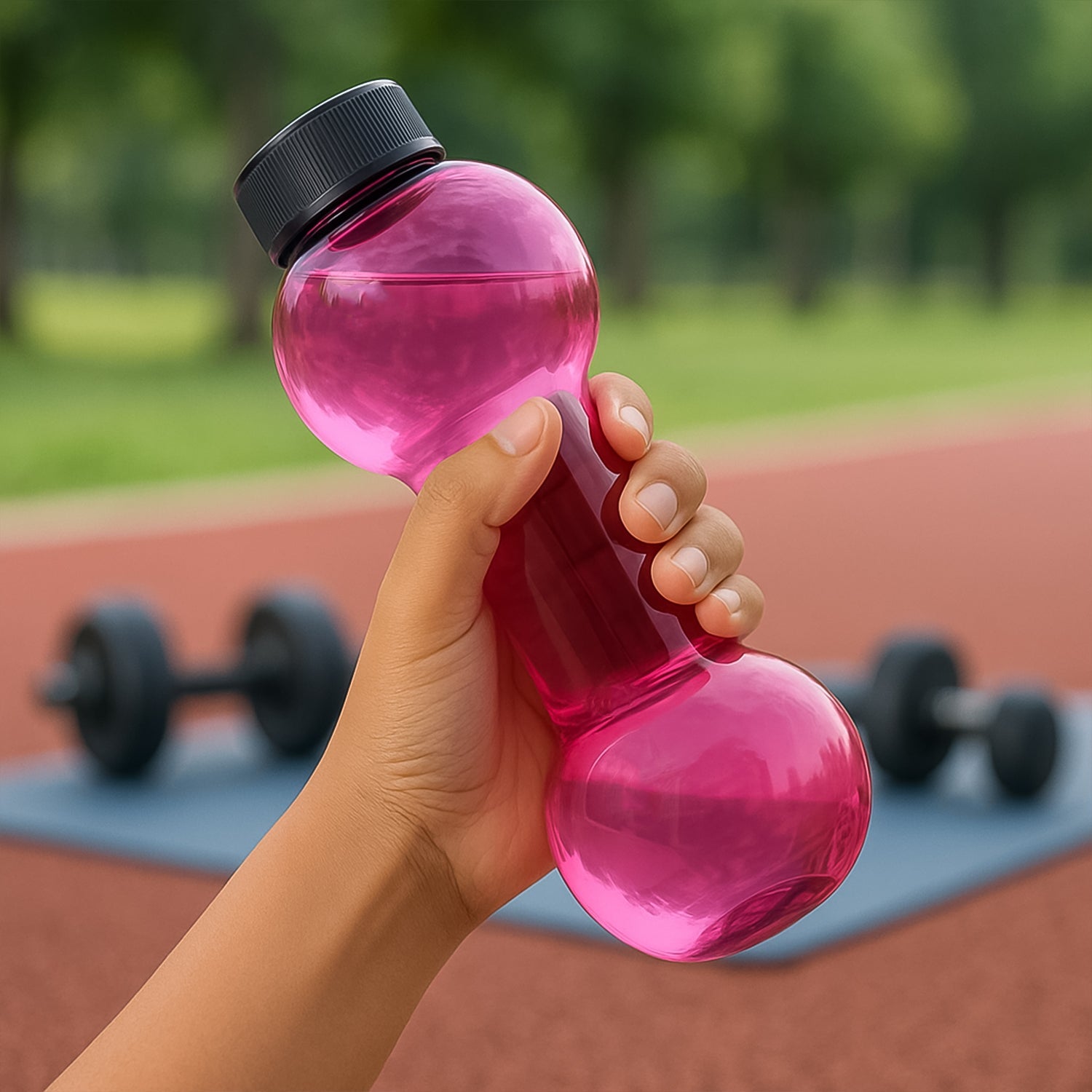 Plastic water Dumbbells Bottle