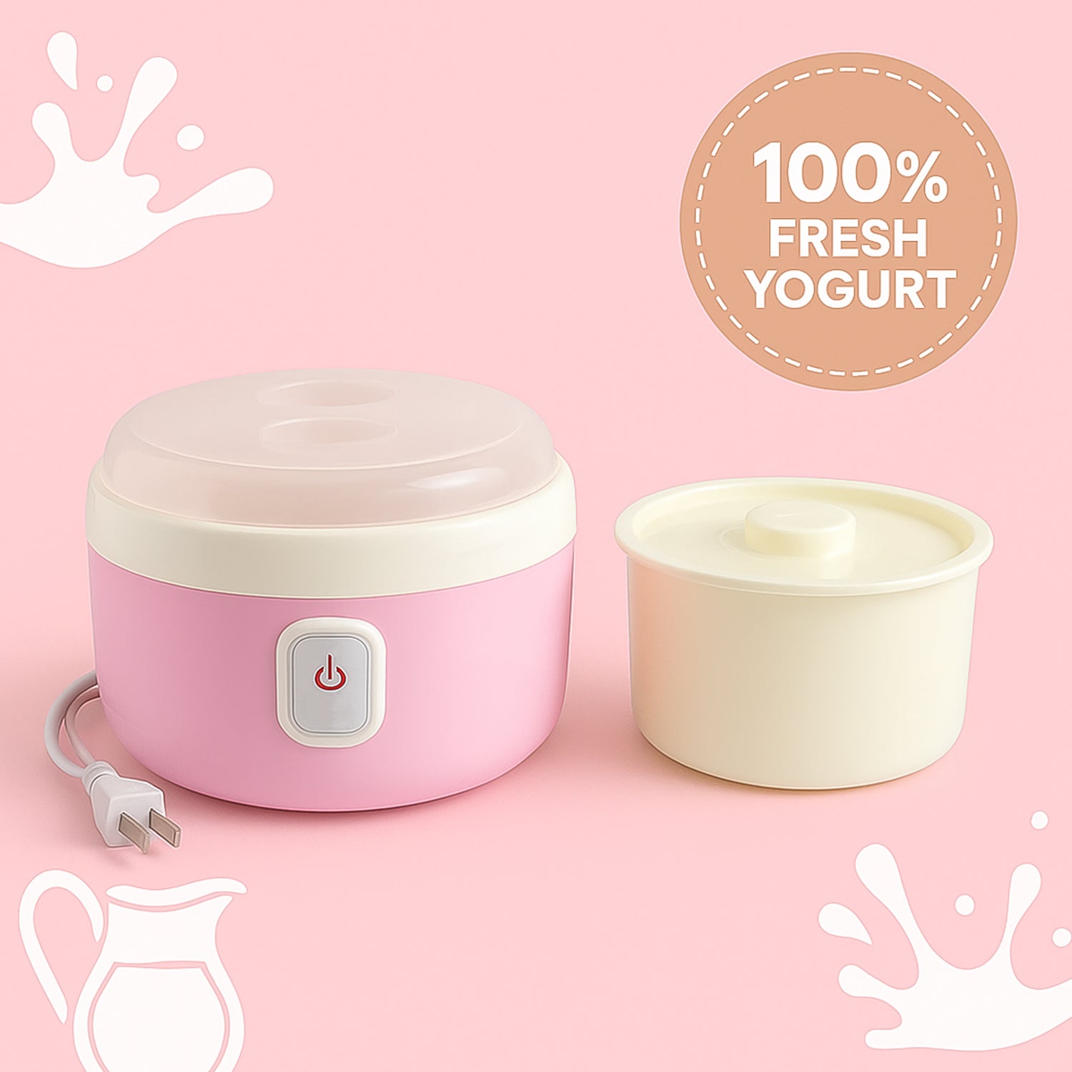 Yogurt Maker Machine, Plastic Container Electric Yogurt Maker