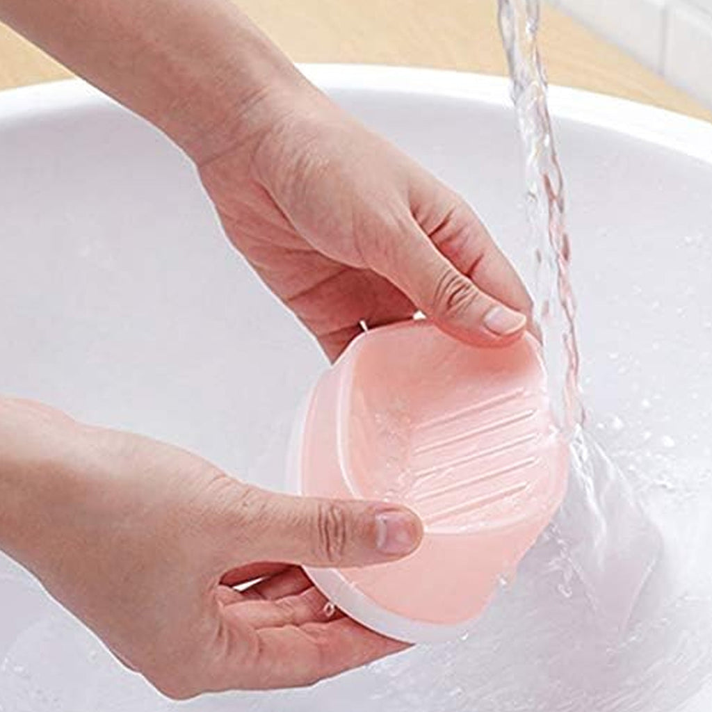 Soap Container, Soap Box Household Kitchen and Bathroom Can Use PP Material Drain Box Double Soap Dish, for Bathroom Shower Home Outdoor Camping ,Sabudani (1 Pc)