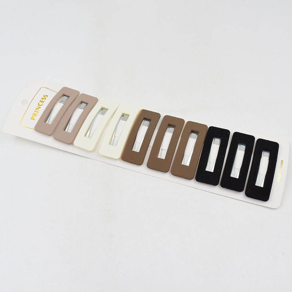 Miss Beauty 10pcs Cute Matte Multicolour & Design Hair Clip Set, Hair accessories