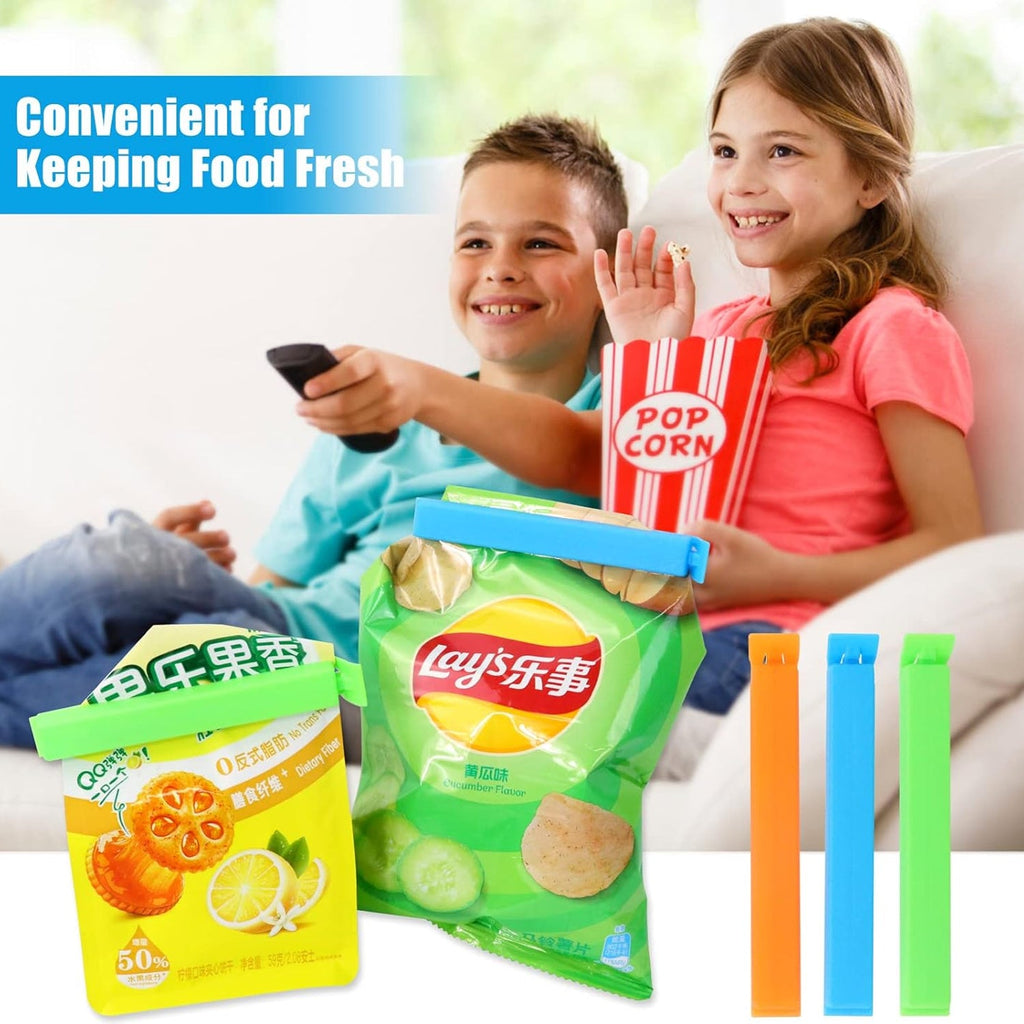 Food Bag Clip Sealer – Airtight Plastic Clips for Snacks, Kitchen & Camping (18 Pc Set)