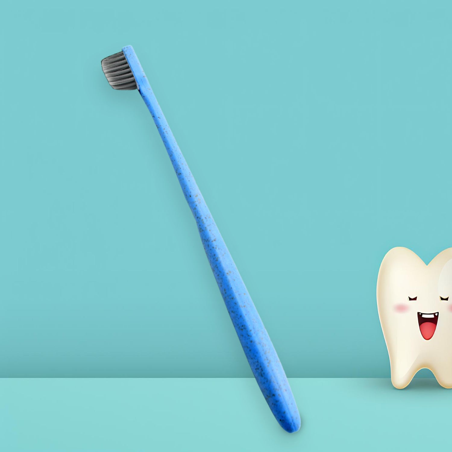 Wheat Straw Soft-Bristle Toothbrush for Deep Cleaning & Dental Care (1 Pc)