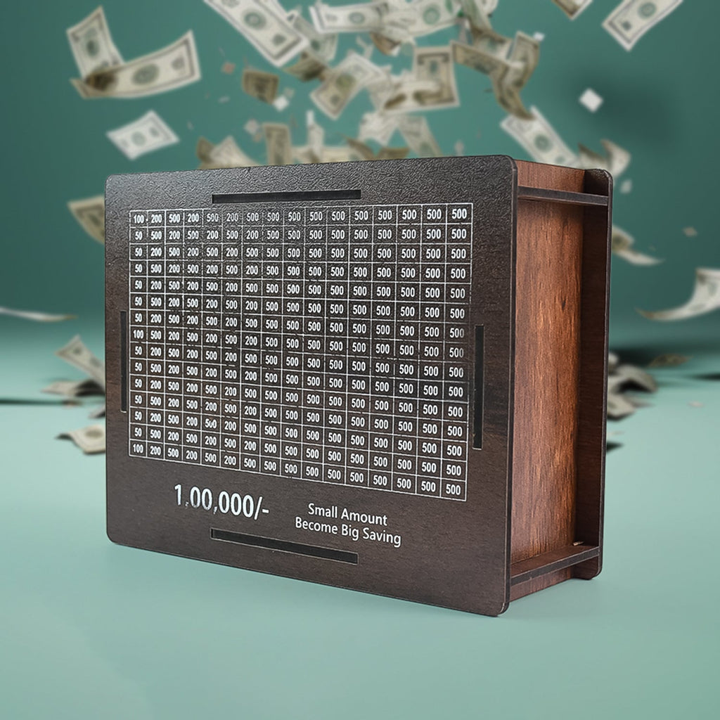 Wooden Money / Piggy Bank, Money Box (1 Pc / 4 sketch Pen)