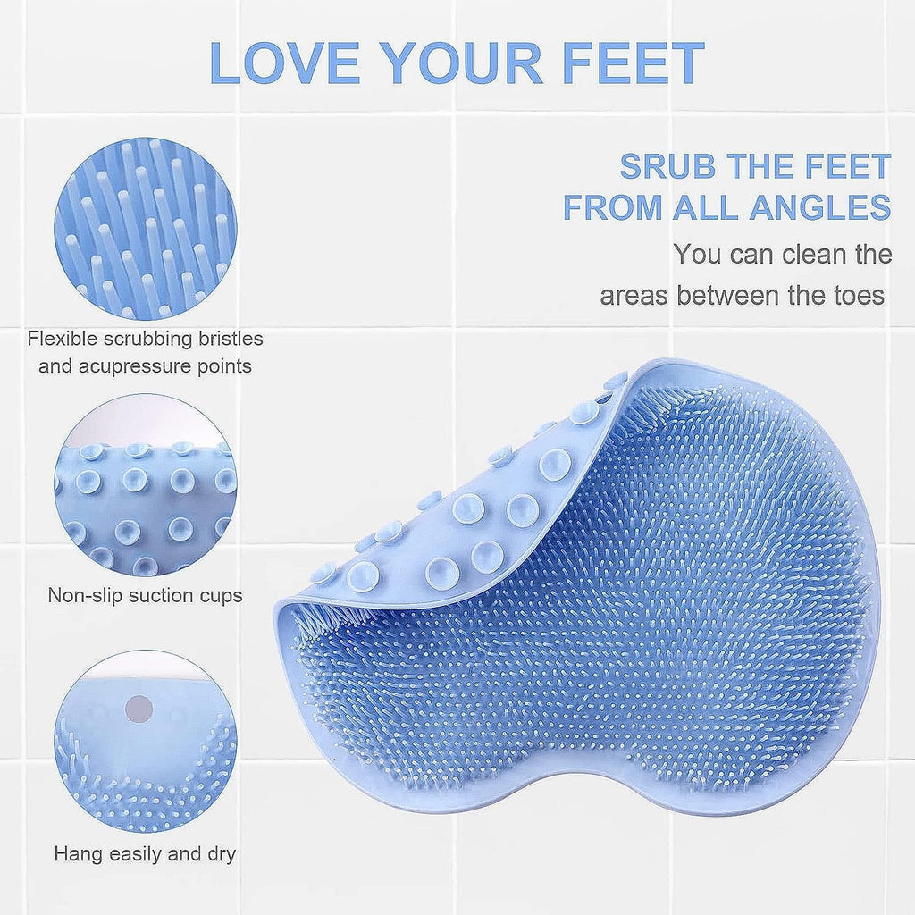 Silicone Bath Massage Cushion – Suction Cup Exfoliating Foot Scrubber & Mat