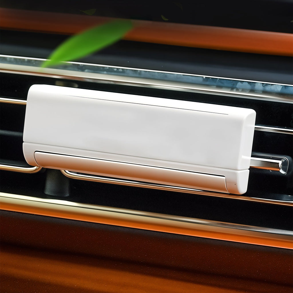 AC Design Solar-Powered Car Air Freshener: Built-in Perfume Diffuser for Dashboard and AC Vent