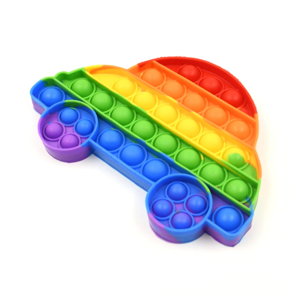 Fidget Toy Push  Bubble Fidget Sensory Toy for Kids and Adults Fidget per Stress Reliever Sensory Fidget pers (Butterfly & Car Shape / 1 Pc)