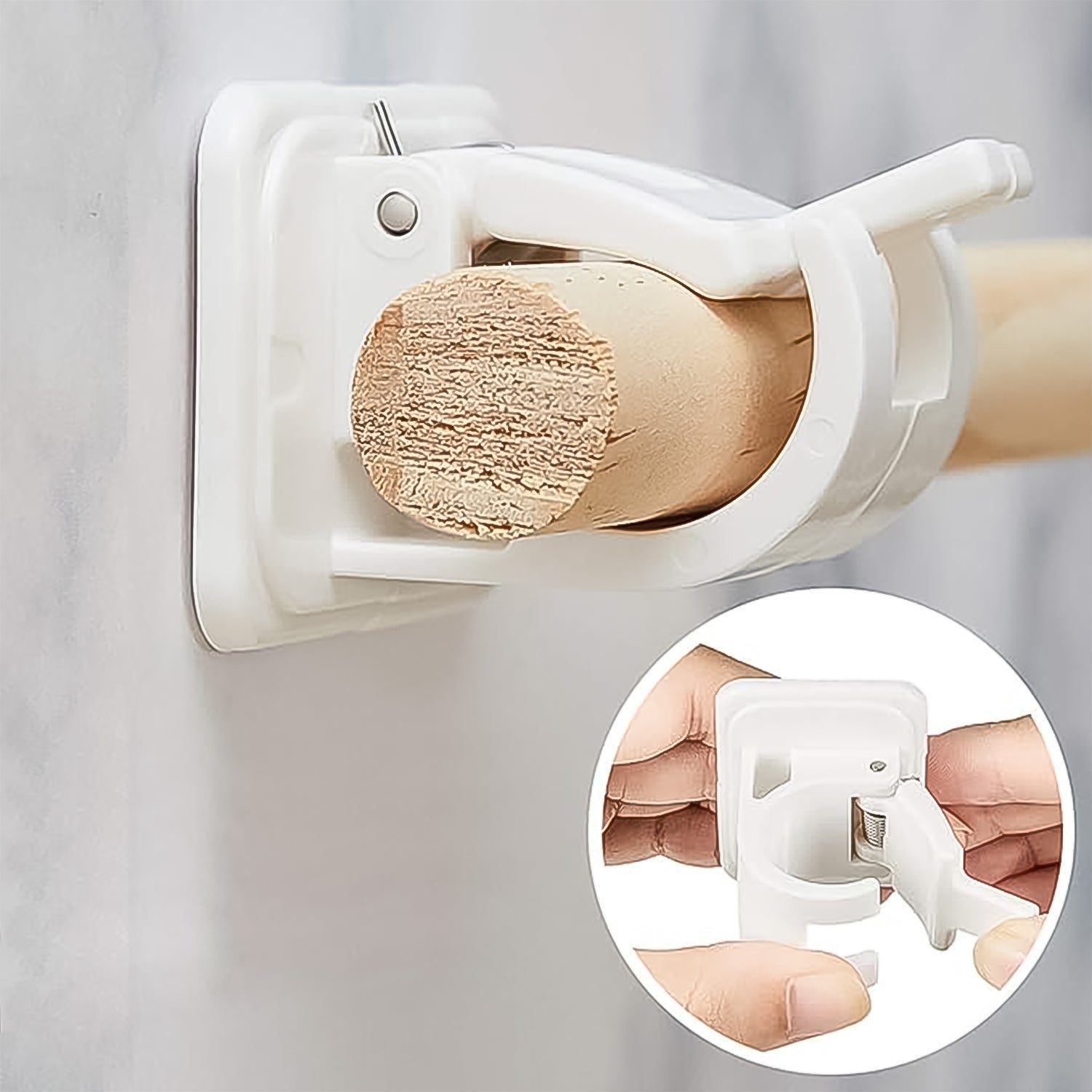Curtain Rod Holder, Self Adhesive Hooks (2 Pcs Set)