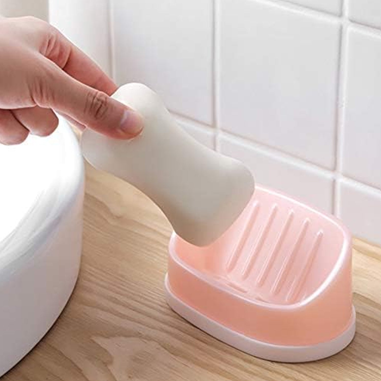 Soap Container, Soap Box Household Kitchen and Bathroom Can Use PP Material Drain Box Double Soap Dish, for Bathroom Shower Home Outdoor Camping ,Sabudani (1 Pc)