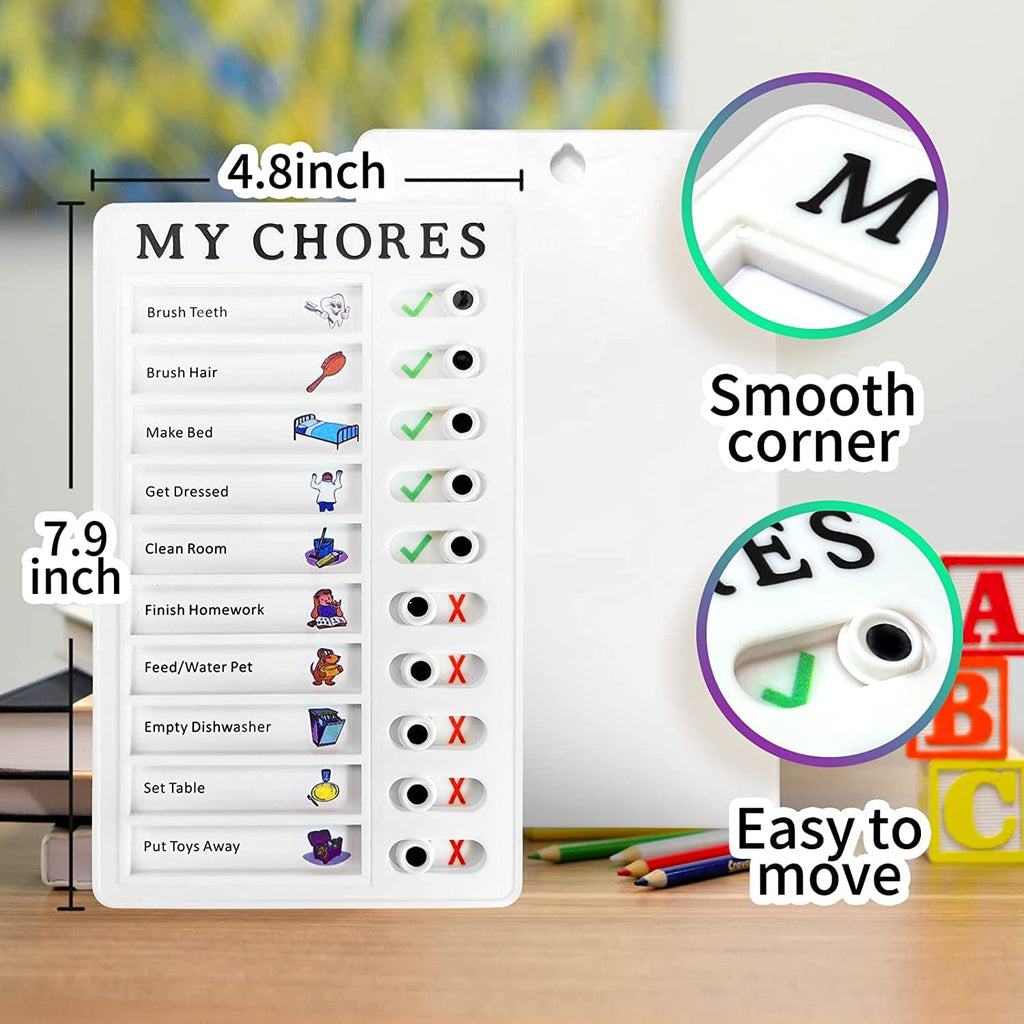 Portable My Chores Home Note Board Management Planning Memo Boards Reminding Time. (Size :- 20x12Cm)