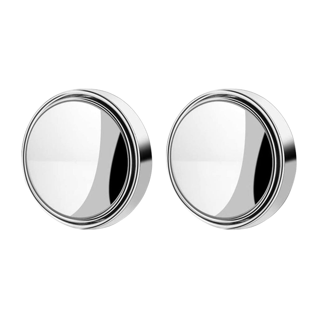 360DEGREE BLIND SPOT ROUND WIDE ANGLE ADJUSTABLE CONVEX REAR VIEW MIRROR - PACK OF 2