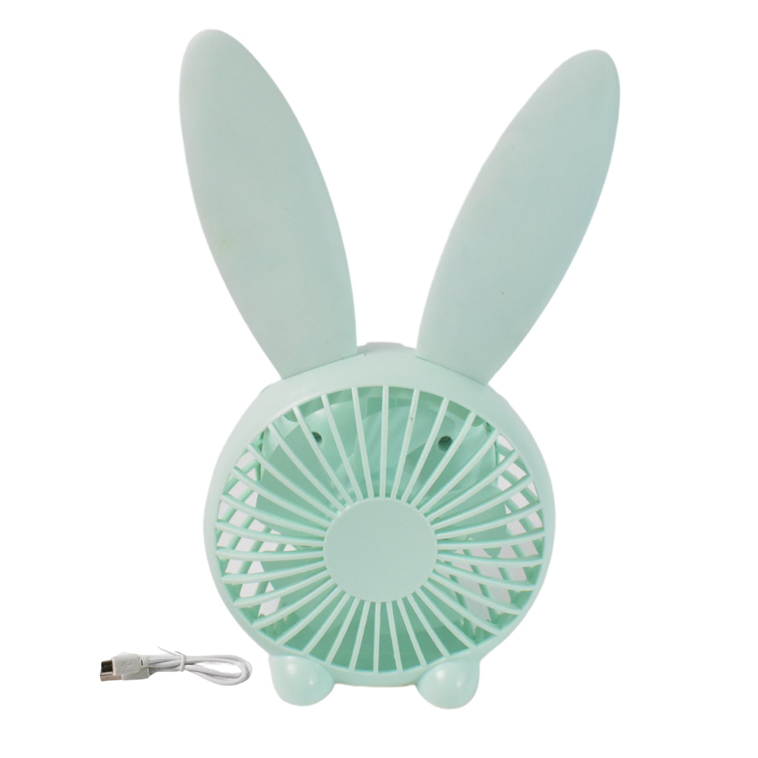 Cute Rabbit USB Desk Fan for Kids & Camping (1 Pc, Plastic, Mist Air)