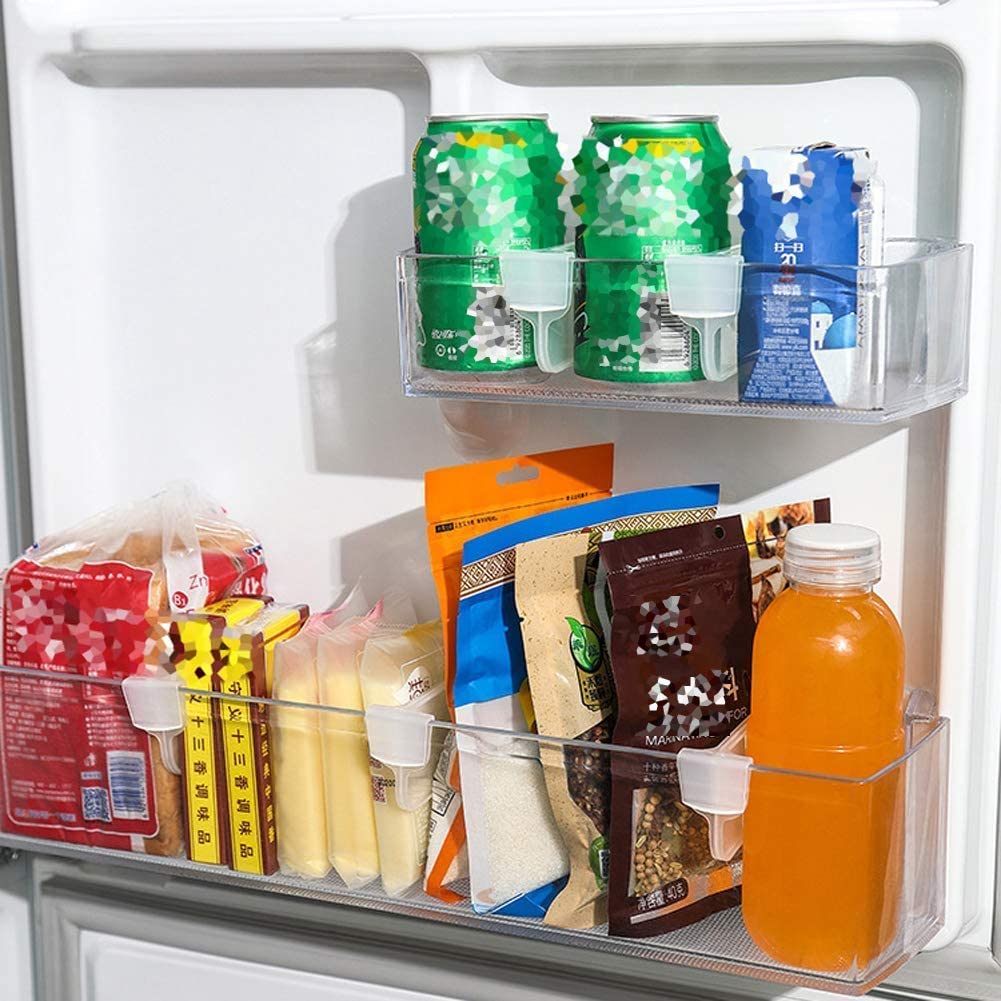 Plastic Storage Baskets Space allocator, Refrigerator Organizer Bins partition Clip (1 Pc)