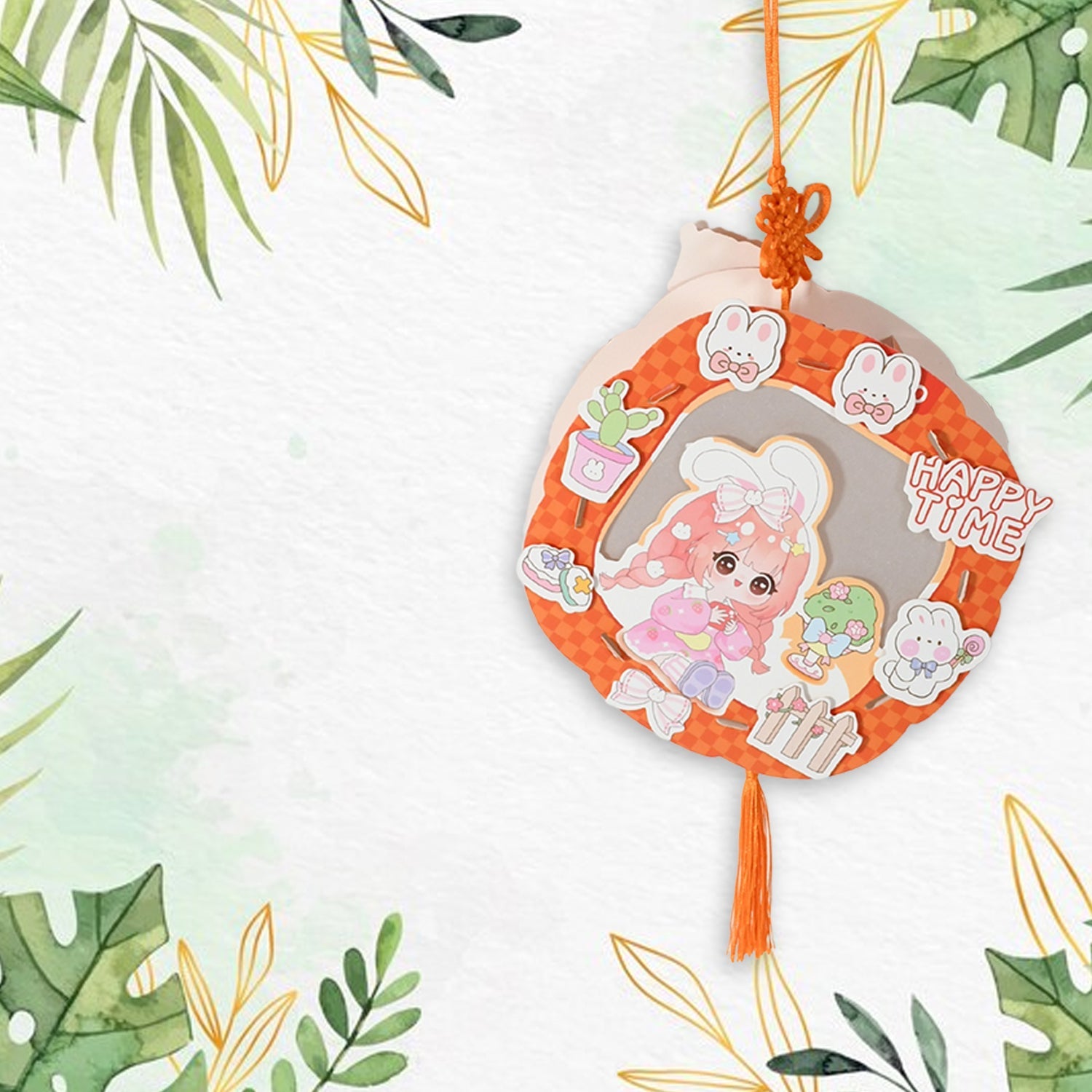 DIY Handmade Cartoon Paper Lanterns – Antique Hollow-Out LED Projection for Festival Decor