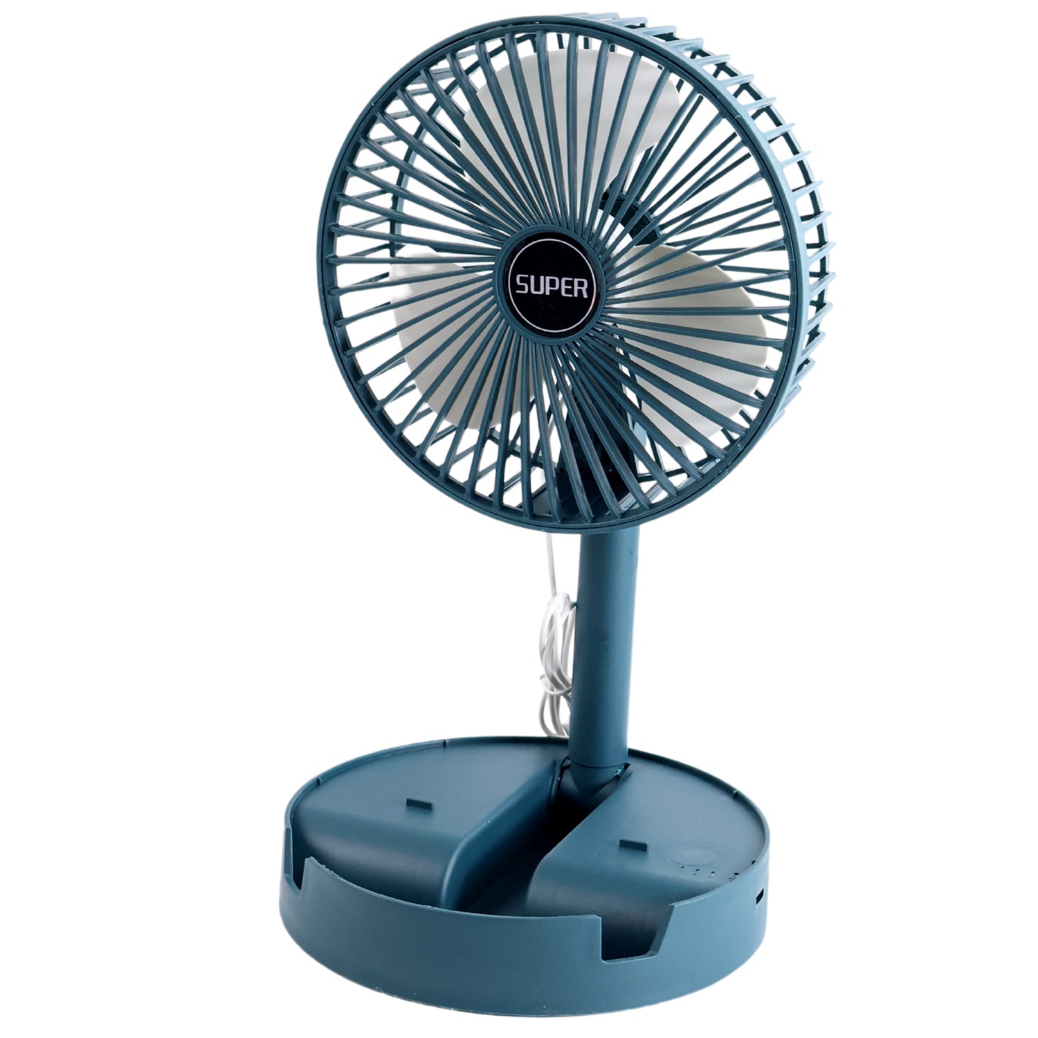 Adjustable Portable Desktop Fan - Telescopic Silent Personal Cooling for Office & Travel (Battery Not Include)