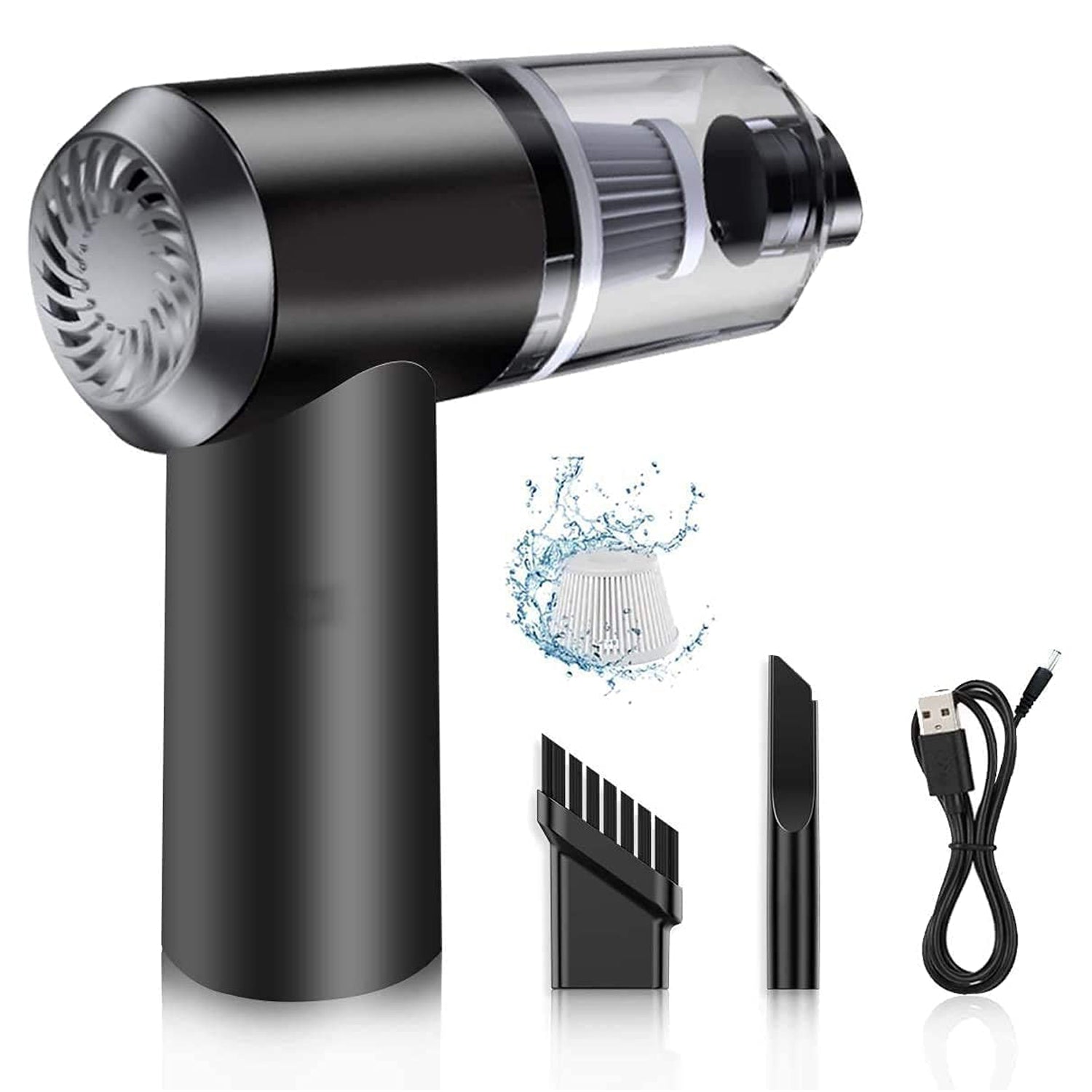 2 in 1 Wireless Vacuum Cleaner – 120W Handheld USB Rechargeable for Home & Car (1 Pc)