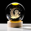 3D Crystal Ball lamps With Base (1 Pc / Mix Design)