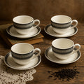 Ceramic Tea / cups and Saucer / Rakabi Set of 12 Pcs