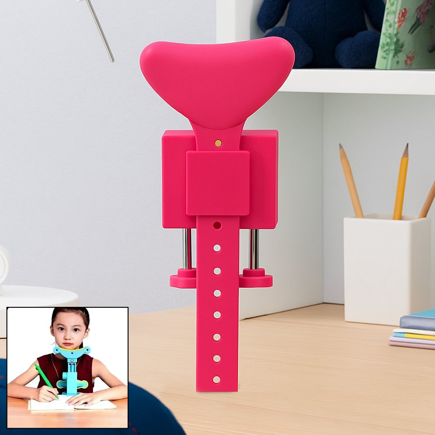 Student Sitting Posture Corrector Child Protector, Kids Sitting Posture Corrector for Reading Writing Adjustable Sitting Support Brace Eye Protection, School Gifts (1 Pc)