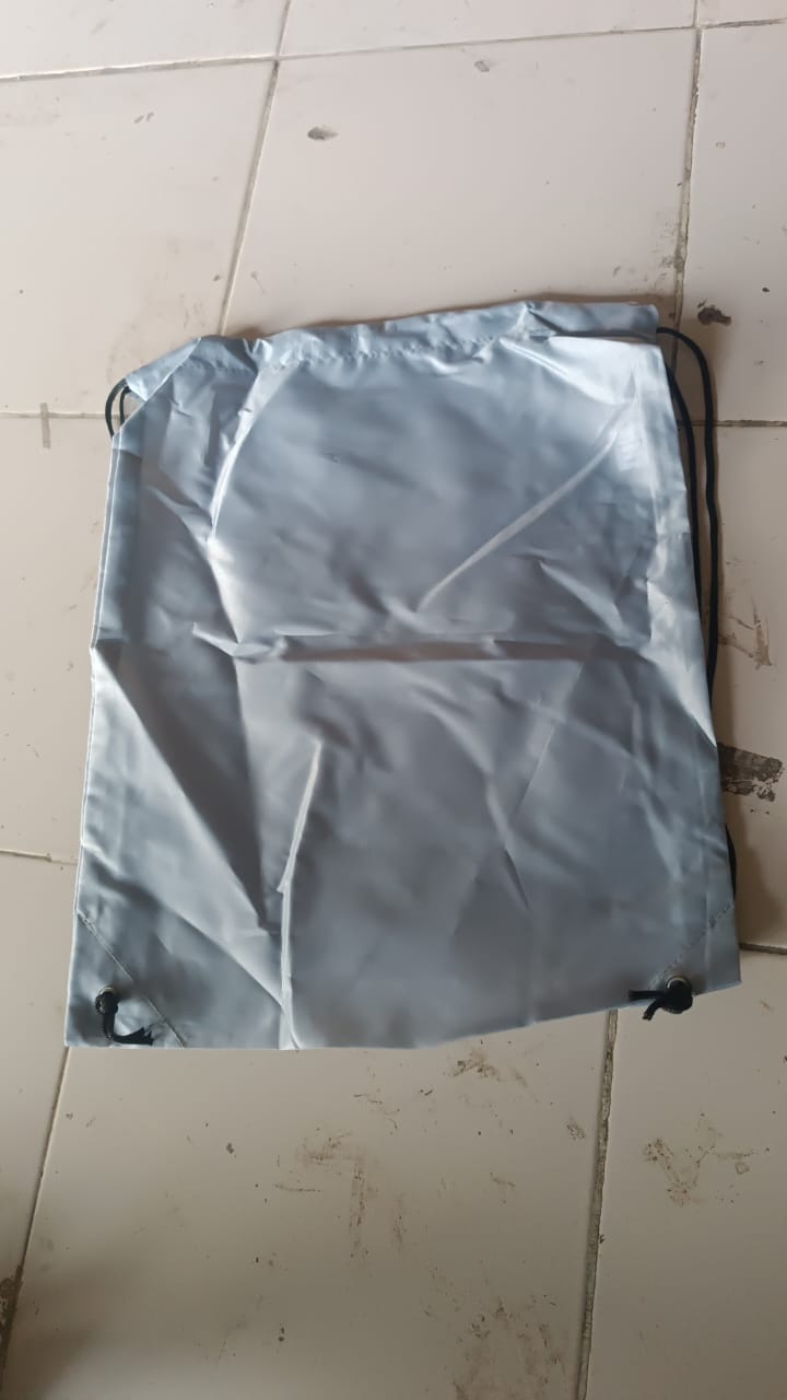 Water-Resistant Nylon Drawstring Backpack Bag (1 Pc / Mix Color & Design)
