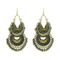Generic Women's Gold Plated Hook Dangler Hanging Earrings-Gold