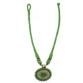 Green Color Designer Tibetan Style Fashion Necklace