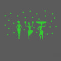 Generic Green Dancing Lady Radium Wall Sticker