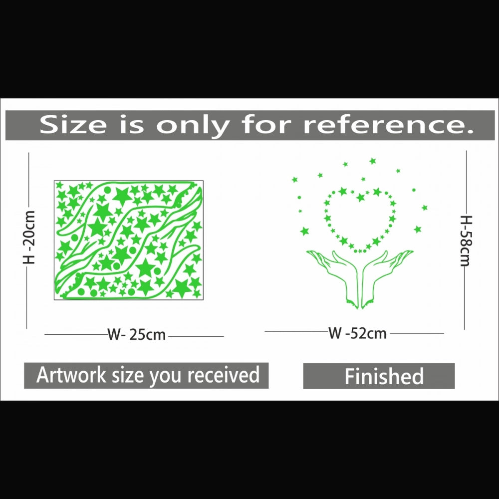 Generic Green Galaxy Of Stars Radium Wall Sticker