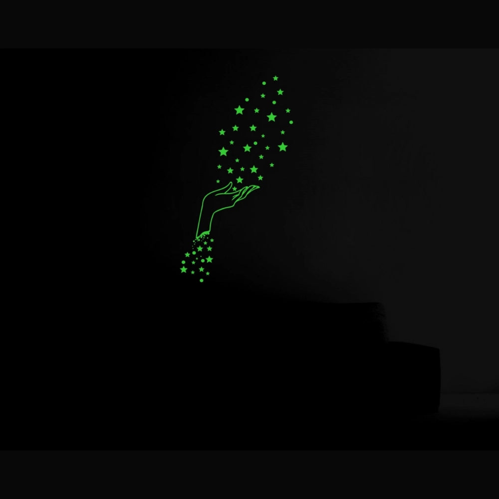 Generic Green Galaxy Of Stars Radium Wall Sticker