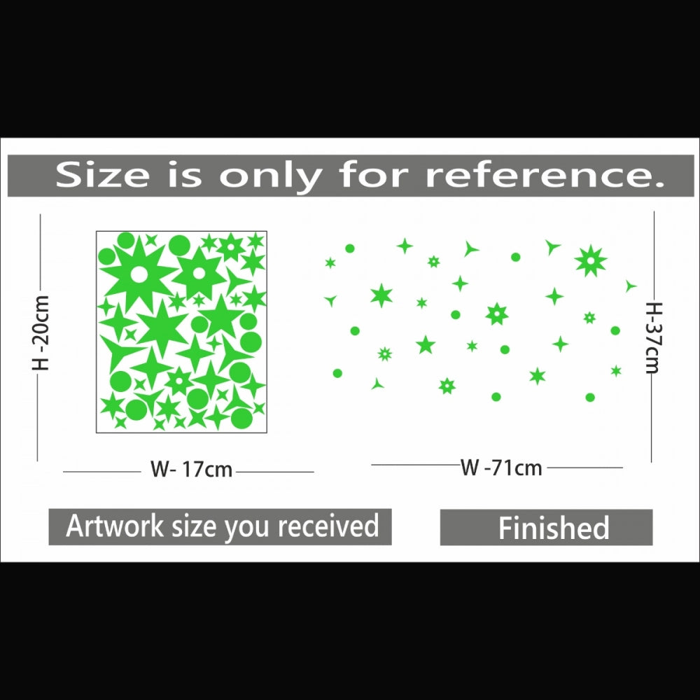 Generic Green Galaxy Of Stars Radium Wall Sticker