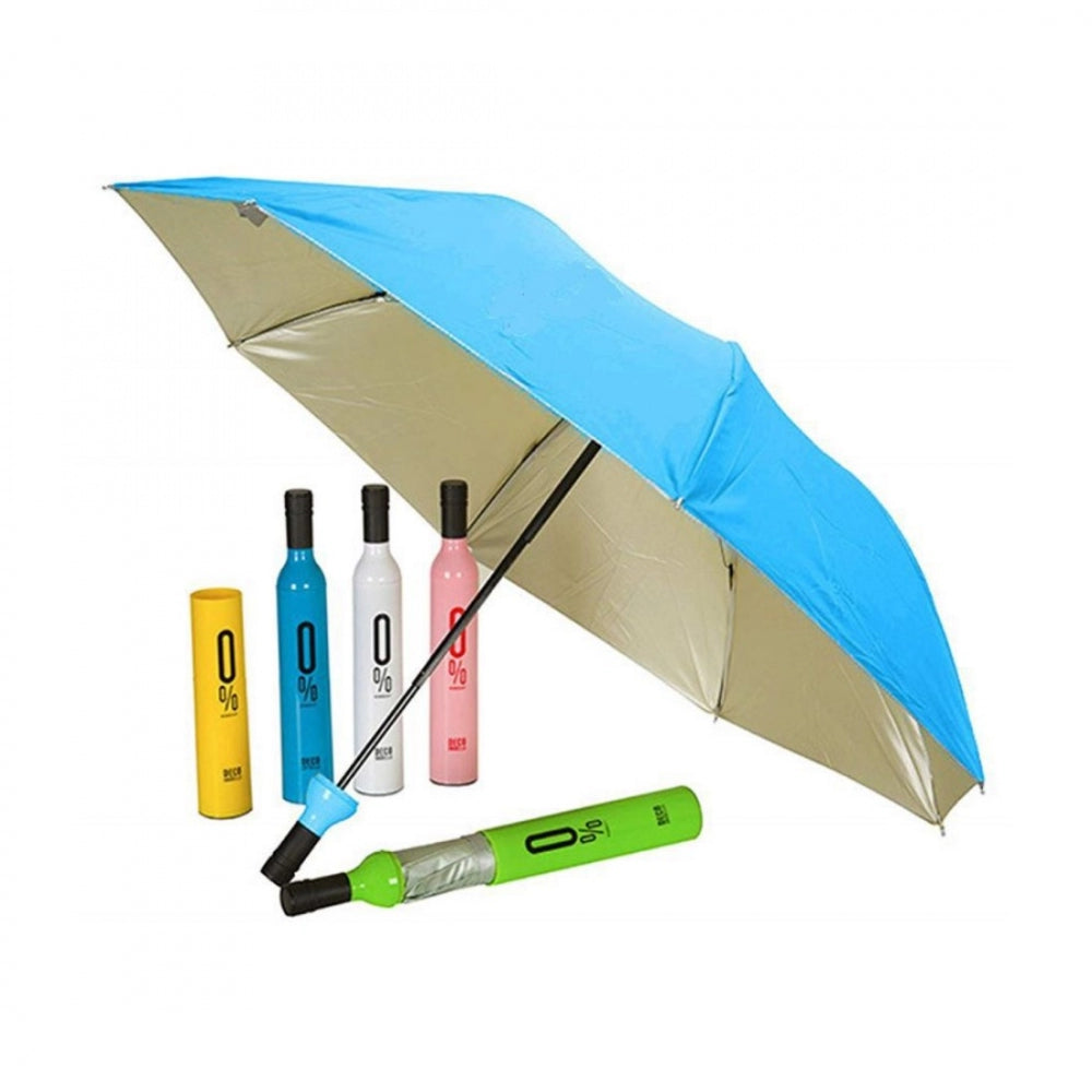 Generic Bottle Umbrella Double Layer Folding Portable With Bottle Cover (Color: Assorted)