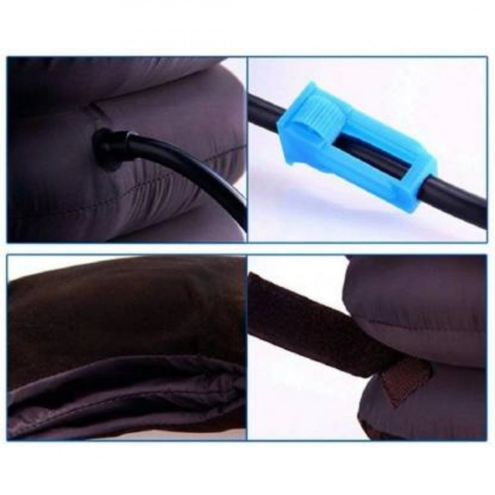 Generic Neck Pillow Three Layers Tractor Massager Excerciser For Cervical Spine Neck Back Shoulder Pain (Color: Assorted)