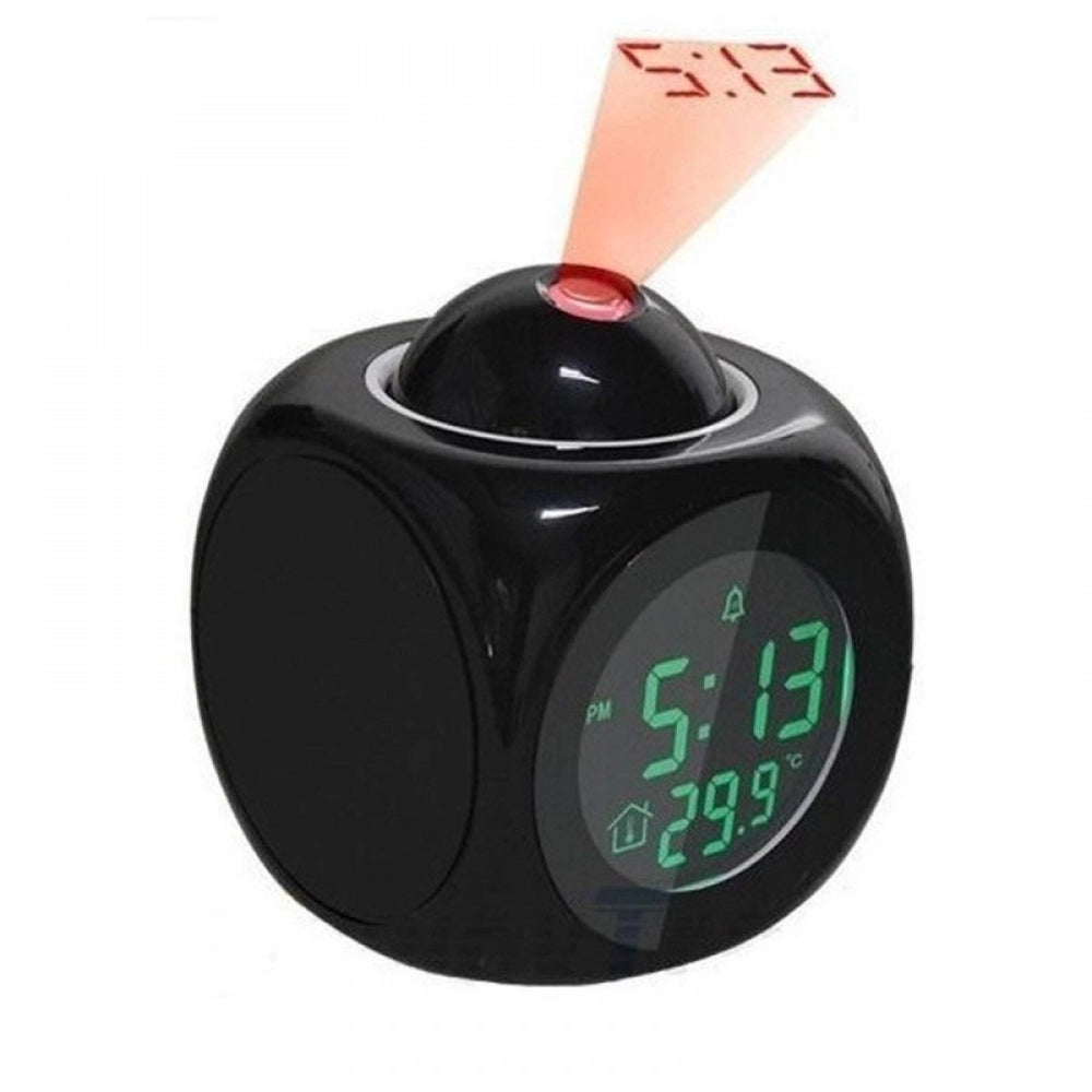 Generic Digital LCD Display Colorful Voice Projection Alarm Clock (Color: Assorted)