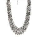 Generic German Silver Ghungroo Beads Designer Choker Necklace (Color: Silver)