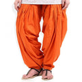 Generic Women's Cotton Solid Patiyala (Color:Orange)