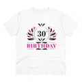 Generic Men's PC Cotton 30th Birthday Printed T Shirt (Color: White, Thread Count: 180GSM)