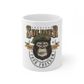 Generic Ceramic Gorila Desing Printed Coffee Mug (Color: White, Capacity:330ml)