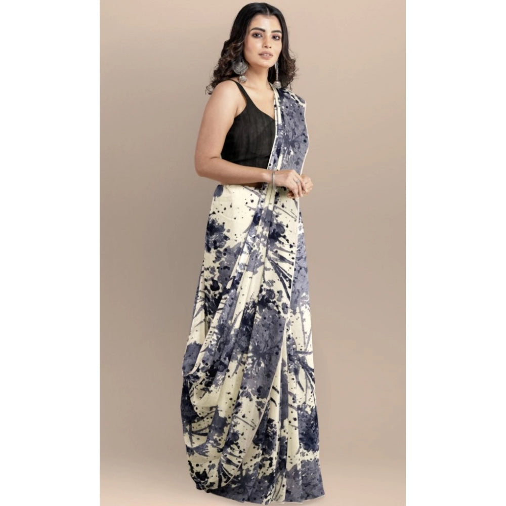 Generic Women's Joya Silk Saree with Blouse (Black, 5-6 Mtrs)