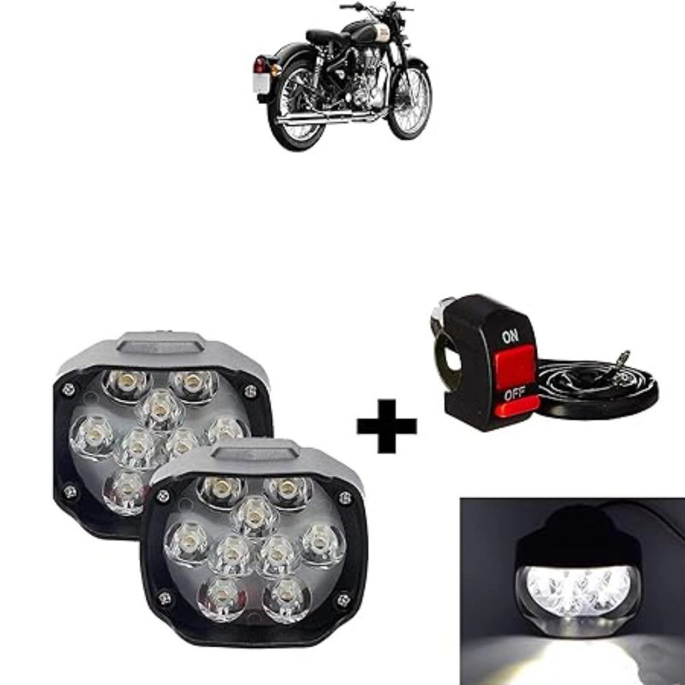 Generic Set Of 2 Shilon 9 Led Waterproof On/Off Switch For Bikes (Black)