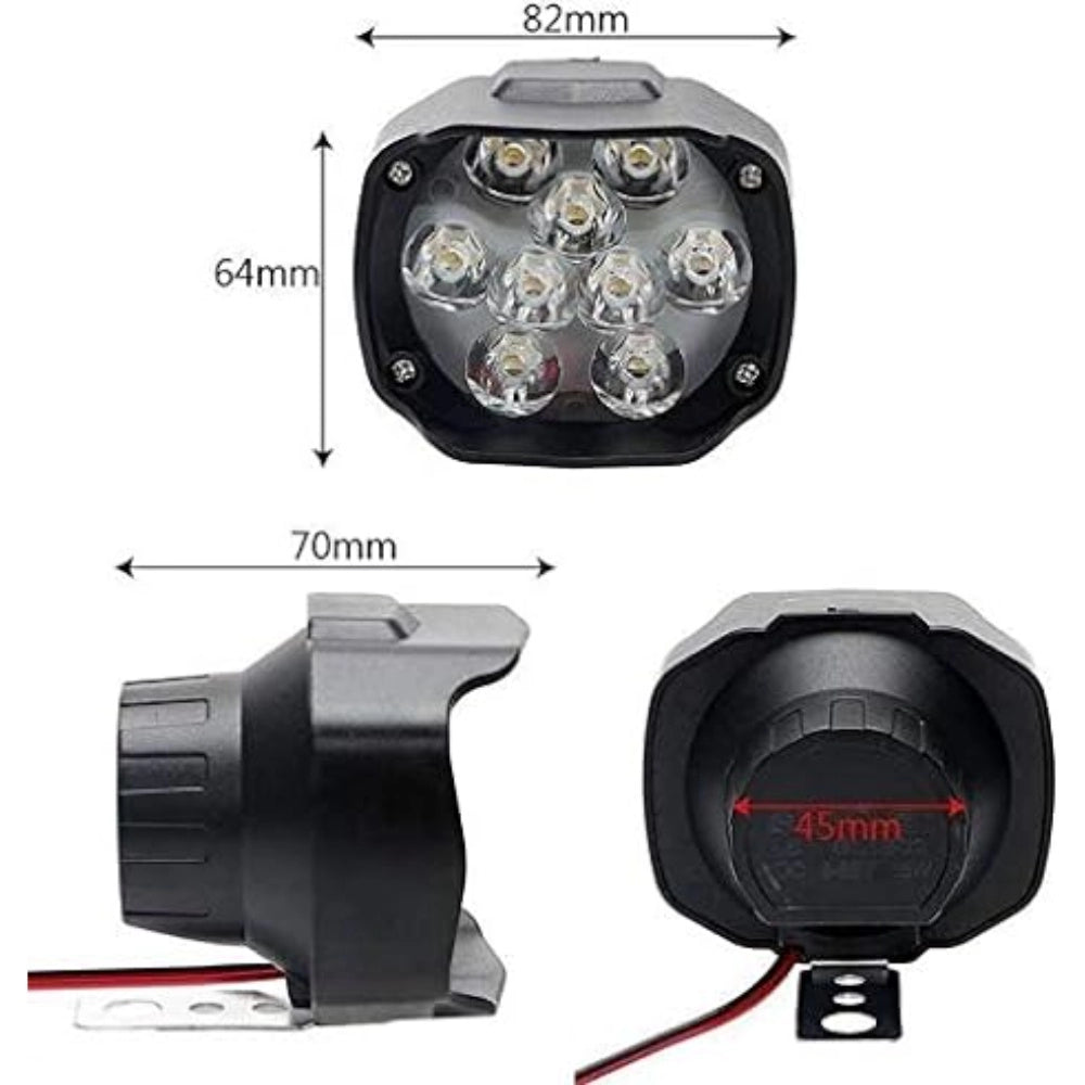 Generic Set Of 2 Shilon 9 Led Waterproof On/Off Switch For Bikes (Black)