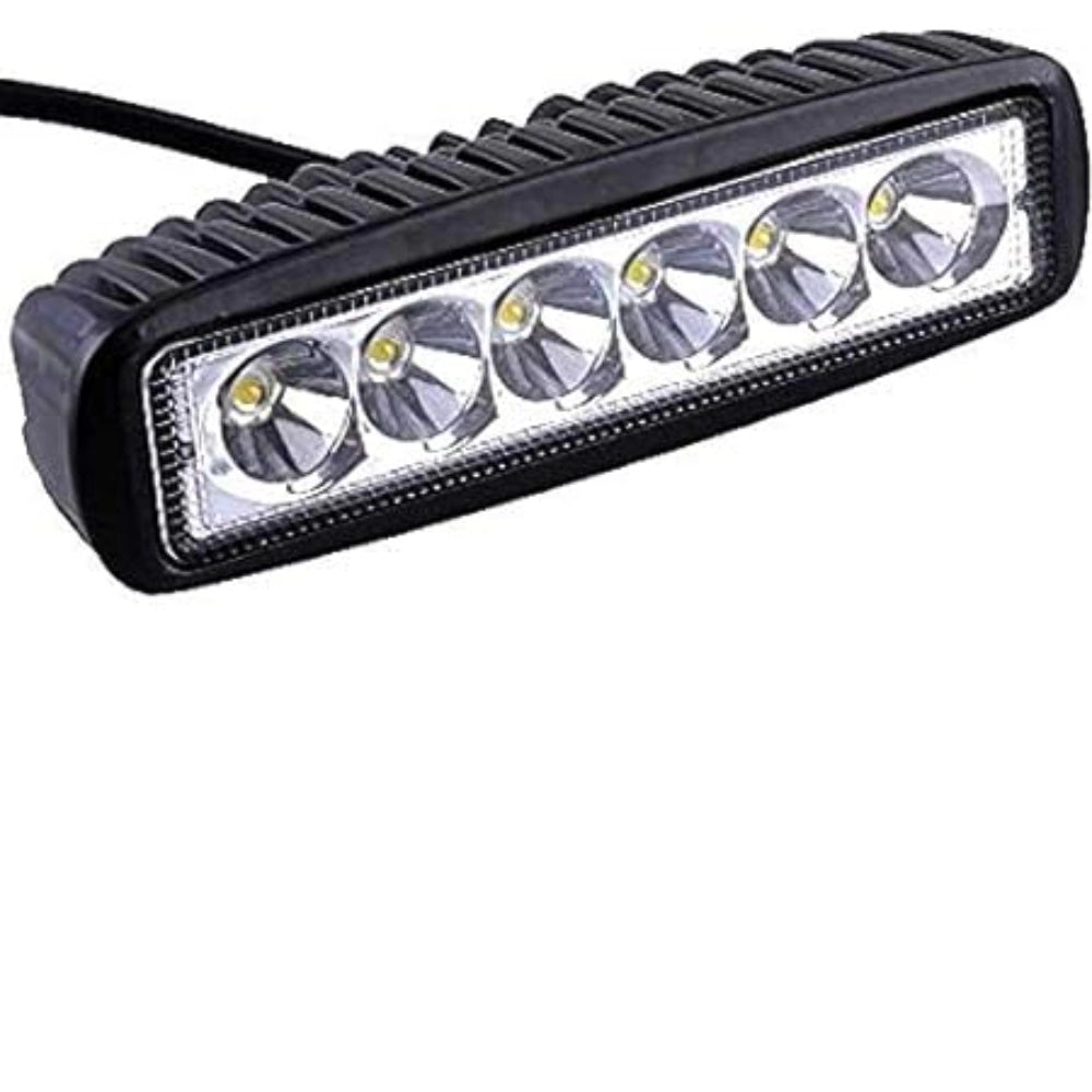 Generic 6 Led Straight Fog Lights Projector Lens (Black)